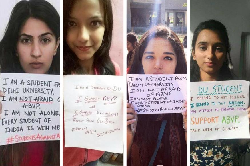 रामजस कॉलेज विवाद : 'एबीवीपी से नहीं डरती' बनाम 'एबीवीपी का समर्थन करती हूं'