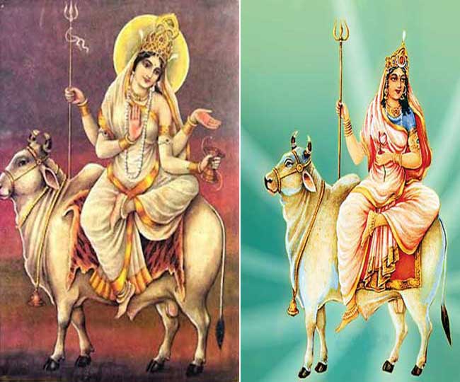 शारदीय नवरात्र का प्रारंभ मां दुर्गा के प्रथम स्वरूप शैलपुत्री की उपासना से होता है। मान्यता है कि मां शैलपुत्री गिरिराज हिमालय की पुत्री हैं। श्वेत व दिव्यस्वरूप वाली देवी वृषभ पर आरूढ़ हैं। मां के दाहिने हाथ में त्रिशूल तथा बाएं हाथ में कमल का पुष्प सुशोभित है। कथा के अनुसार, मां शैलपुत्री पूर्वजन्म में दक्ष प्रजापति की पुत्री सती थीं, जिनका विवाह शिव से हुआ था।  यज्ञ के आयोजन में दक्ष द्वारा शिव को अपमानित करने से सती ने योगाग्नि में अपने तन को भस्म कर दिया था। अगले जन्म में हिमालय पुत्री के रूप में उनका अवतरण हुआ और वे शैलपुत्री कहलाईं। इन्हें पार्वती भी कहते हैं, जो भगवान शंकर की अद्र्धांगिनी हैं।     मुंबई के बाद दिल्ली में रह रहे सबसे ज्यादा अरबपति, दो औद्योगिक घरानों का दबदबा यह भी पढ़ें स्वरूप का ध्यान  मां के दिव्य स्वरूप का ध्यान हमारे मन को परिमार्जित कर हमारे भीतर विनम्रता व सौम्यता का विकास करता है। जिस प्रकार श्वेत रंग प्रकाश की सभी रश्मियों को परावर्तित कर देता है, उसी प्रकार मां का यह स्वरूप हमें जीवन में निस्पृह रहने का संदेश देता है। यह हमें जीवन के कठिन संघर्षों में भी धैर्य, आशा व विश्वास के साथ आगे बढ़ने की प्रेरणा प्रदान करता है। मां का श्वेत स्वरूप हममें सद्प्रवृत्ति का आत्मिक तेज प्रदान करता है। मां वृषभ पर आरूढ़ हैं। वृषभ धर्म का प्रतीक है। सद्प्रवृत्तियां ही धर्म हैं, अत: हमें उन्हें धारण करने का संदेश मिलता है। बाएं हाथ में कमल हमें पवित्र कर्मों में प्रवृत्त होने का संदेश प्रदान करता है। मां के दाहिने हाथ में त्रिशूल हमारे त्रितापों (दैहिक, दैविक व भौतिक) को नष्ट करता है।   आपके स्‍मार्टफोन होने जा रहे हैं और 'स्‍मार्ट', जानिए- क्‍या होंगे बदलाव यह भी पढ़ें   आज का विचार   माय सिटी माय प्राइड : 10 शहरों को मिलीं गर्व करने की 110 वजह ! यह भी पढ़ें संसार के विषयों से निरासक्त होकर हमारे भीतर सरलता का आविर्भाव होता है।  ध्यान मंत्र   हैदराबाद में 100 आवारा कुत्तों की मौत से सनसनी, लाशों को पोस्टमॉर्टम के लिए भेजा गया यह भी पढ़ें वंदे वांछितलाभाय चंद्रार्धकृत शेखराम्।  वृषारूढ़ां शूलधरां शैलपुत्रीं यशस्विनीम्।।